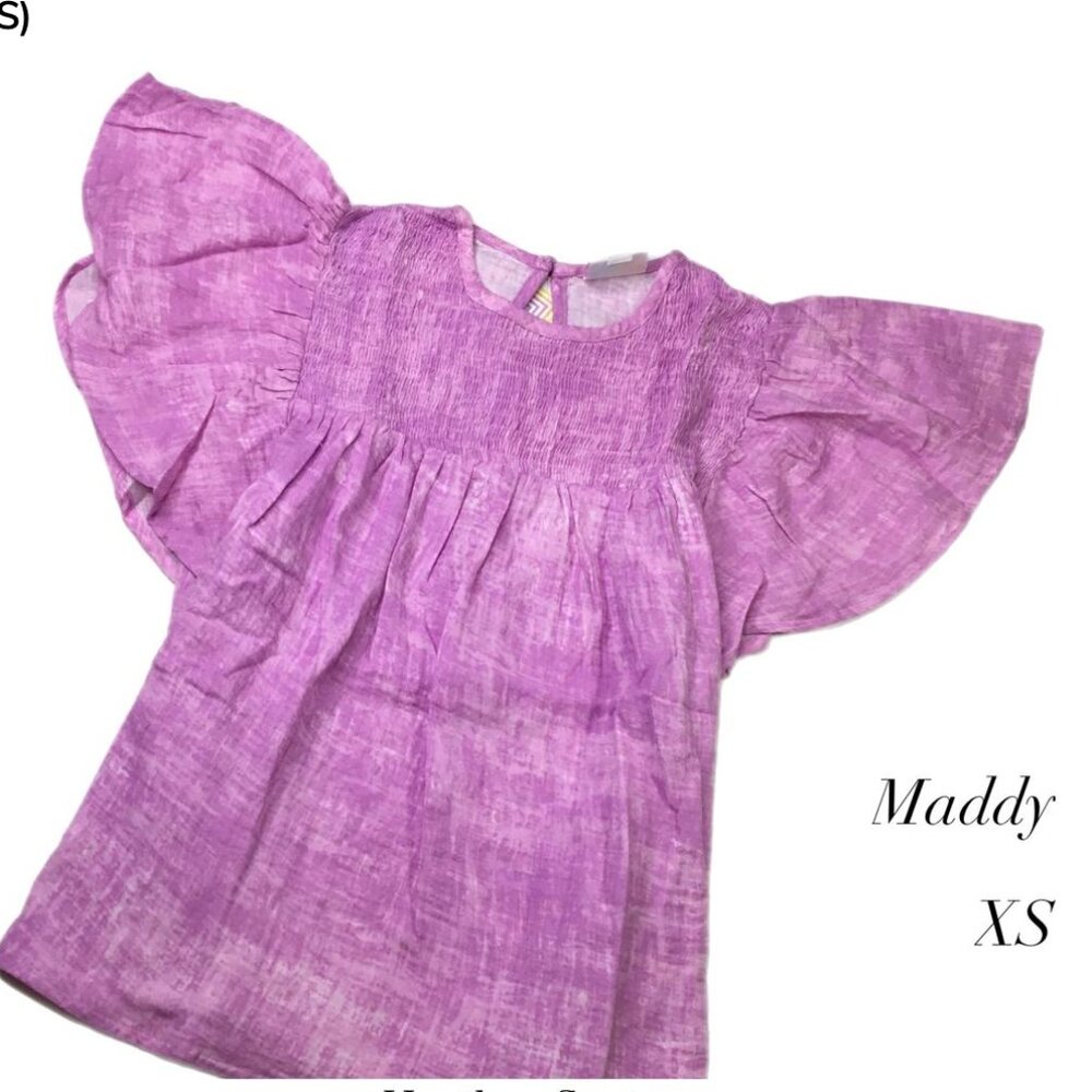 Maddy Flutter Sleeve Smock Top